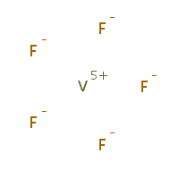 Vanadium pentafluoride formula graphical representation