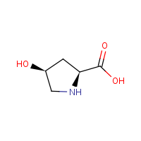 Hydroxyproline formula graphical representation