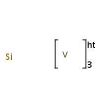 Vanadium silicide (V3Si) formula graphical representation