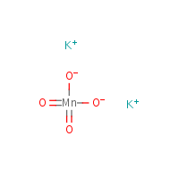 Potassium manganate(VI) formula graphical representation