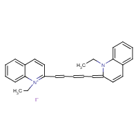 1,1'-Diethyl-2,2'-dicarbocyanine iodide formula graphical representation