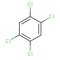 Tetrachlorobenzene formula graphical representation