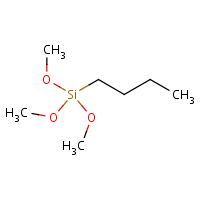 n-Butyltrimethoxysilane formula graphical representation