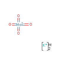 Potassium molybdate(VI) formula graphical representation