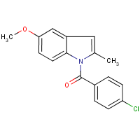 1-(p-Chlorobenzoyl)-5-methoxy-2-methylindole formula graphical representation