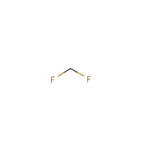 Difluoromethane formula graphical representation