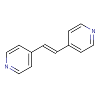 trans-1,2-Bis(4-pyridyl)ethylene formula graphical representation