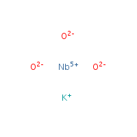 Potassium niobate formula graphical representation