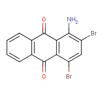 1-Amino-2,4-dibromoanthraquinone formula graphical representation