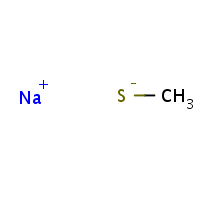 Sodium methanethiolate formula graphical representation