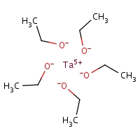 Tantalum(V) ethoxide formula graphical representation
