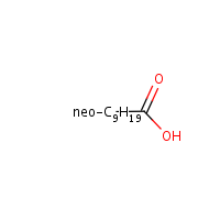 Neodecanoic acid formula graphical representation