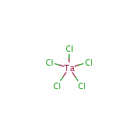 Tantalum pentachloride formula graphical representation