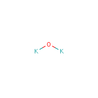 Potassium oxide formula graphical representation
