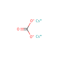 Cesium carbonate formula graphical representation