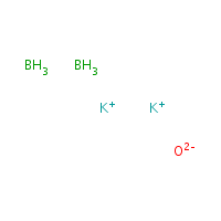 Potassium pentaborate formula graphical representation