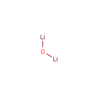 Lithium oxide formula graphical representation
