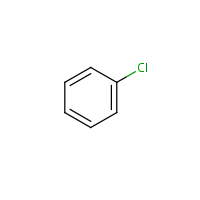 Chlorobenzene formula graphical representation