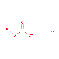 Potassium peroxymonosulfuric acid formula graphical representation