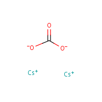 Cesium hydrogen carbonate formula graphical representation