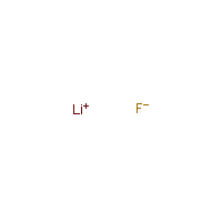 Lithium fluoride formula graphical representation