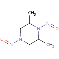 2,6-Dimethyldinitrosopiperazine formula graphical representation