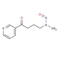 4-(N-Nitrosomethylamino)-1-(3-pyridyl)-1-butanone formula graphical representation