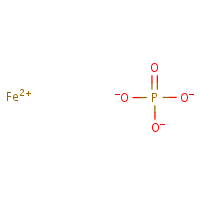 Ferrous phosphate formula graphical representation