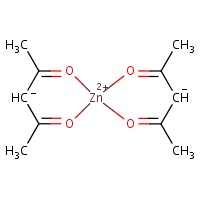 Zinc acetylacetonate formula graphical representation