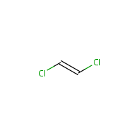 trans-1,2-Dichloroethylene formula graphical representation