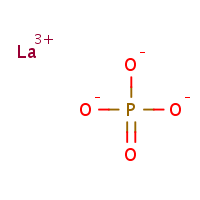 Lanthanum(III) phosphate formula graphical representation