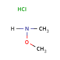 N,O-Dimethylhydroxylamine hydrochloride formula graphical representation