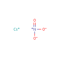 Cesium nitrate formula graphical representation