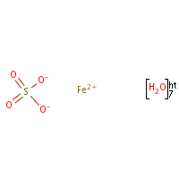 Ferrous sulfate heptahydrate formula graphical representation