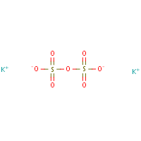 Potassium pyrosulfate formula graphical representation