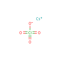 Cesium perchlorate formula graphical representation