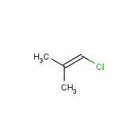 1-Chloro-2-methyl-1-propene formula graphical representation