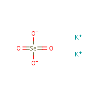 Potassium selenate formula graphical representation