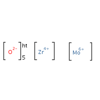 Zirconium molybdate formula graphical representation