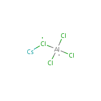Cesium tetrachloroaluminate formula graphical representation