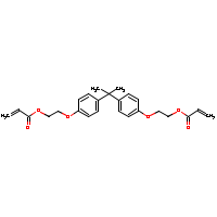Ethoxylated bisphenol A diacrylate formula graphical representation