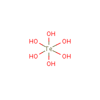 Telluric(VI) acid formula graphical representation