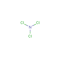 Nitrogen chloride formula graphical representation