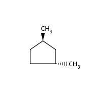 trans-1,3-Dimethylcyclopentane formula graphical representation