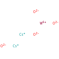 Cesium tungstate formula graphical representation