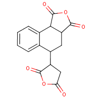 Naphtho(1,2-c)furan-1,3-dione, 3a,4,5,9b-tetrahydro-5-(tetrahydro-2,5-dioxo-3-furanyl)- formula graphical representation