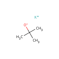 Potassium tert-butoxide formula graphical representation