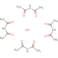 Tetrakis(acetylacetonato)thorium formula graphical representation
