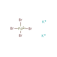 Potassium tetrabromopalladate(II) formula graphical representation