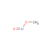 Methyl nitrite formula graphical representation